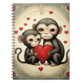 Affe Liebe Notizblock (Vorderseite)