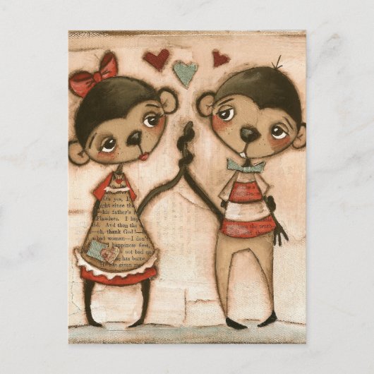 Affe Liebe - Postkarte (Vorderseite)