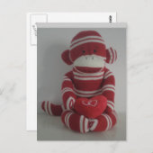 Affe Liebe Postkarte (Vorne/Hinten)