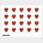 Affe Liebe Runder Aufkleber (Blatt)
