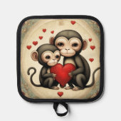 Affe Liebe Topflappen (Vorderseite)
