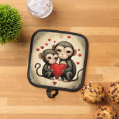 Affe Liebe Topflappen (Oben Unten)