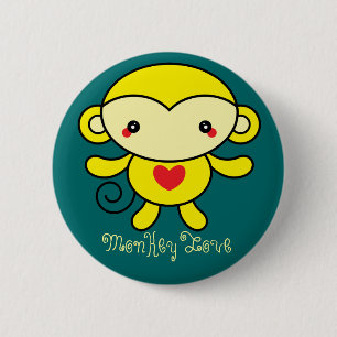 Affe-Liebeknopf Button