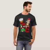 Affe Lover Christmas Monkey Tragezeit Weihnachtsma T-Shirt (Vorne ganz)