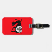 Affe - Löwenschwanz - MACAQUE - Wildtiere - Rot Gepäckanhänger (Vorderseite horizontal)