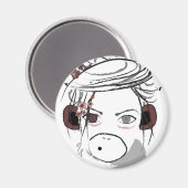 Affe. Magnet (Vorderseite/Rückseite)