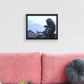 Affe Mama und Baby Leinwanddruck (Insitu (Wohnzimmer))