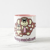 Affe-Mama Zweifarbige Tasse (Mittel)
