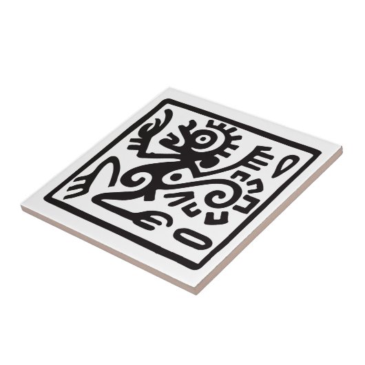 Affe, mexikanische Hieroglyph(Maya) Fliese (Seite)