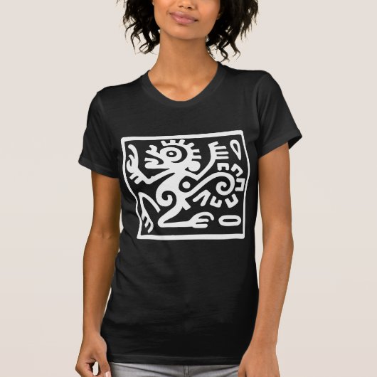 Affe, mexikanische Hieroglyph(Maya) T-Shirt (Vorderseite)