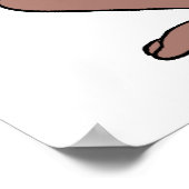 Affe mit Apfel Poster (Ecke)