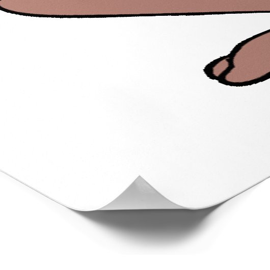 Affe mit Apfel Poster (Ecke)