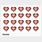 Affe mit Apple Heart Stickers (Blatt)