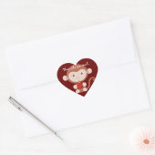 Affe mit Apple Heart Stickers (Umschlag)