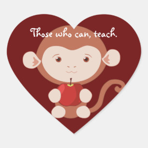 Affe mit Apple Heart Stickers