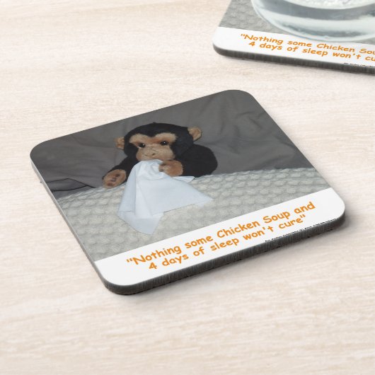 Affe mit Bad Cold Untersetzer Set (Linke Seite)