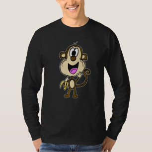 Affe mit Banana Kinder Tiersafari Affen Spaß T-Shirt