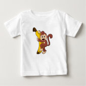 Affe mit Banane (1).PNG Baby T-shirt (Vorderseite)