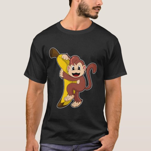 Affe mit Banane (1).PNG T-Shirt (Vorderseite)