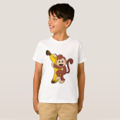 Affe mit Banane (1).PNG T-Shirt (Vorne ganz)