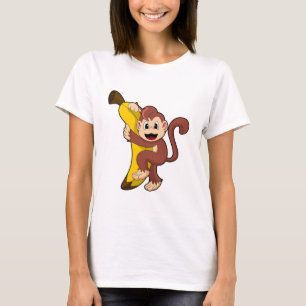 Affe mit Banane (1).PNG T-Shirt