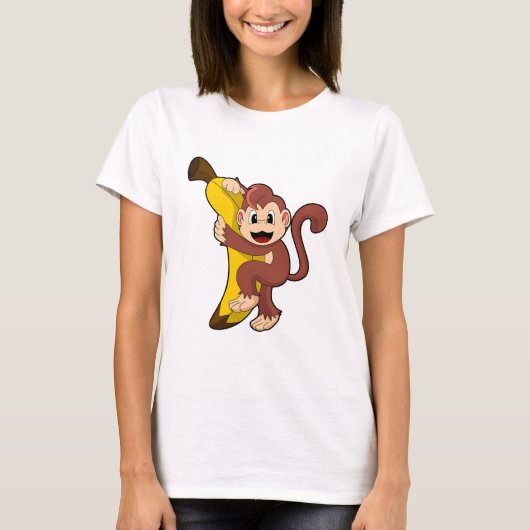 Affe mit Banane (1).PNG T-Shirt (Vorderseite)
