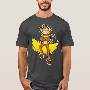 Affe mit Banane 4 T-Shirt
