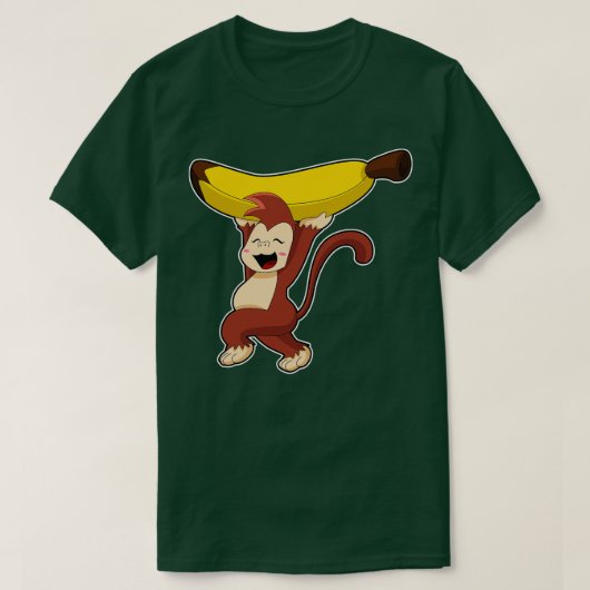 Affe mit Banane 9 T-Shirt (Design vorne)