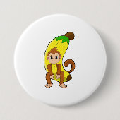 Affe mit Banane Button (Vorderseite)