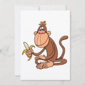 Affe mit Banane Einladung (Vorderseite)