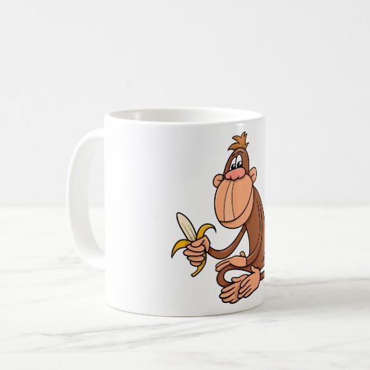 Affe mit Banane Kaffeetasse (Vorderseite Links)