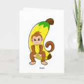 Affe mit Banane Karte (Rückseite)