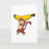 Affe mit Banane Karte (Vorderseite)