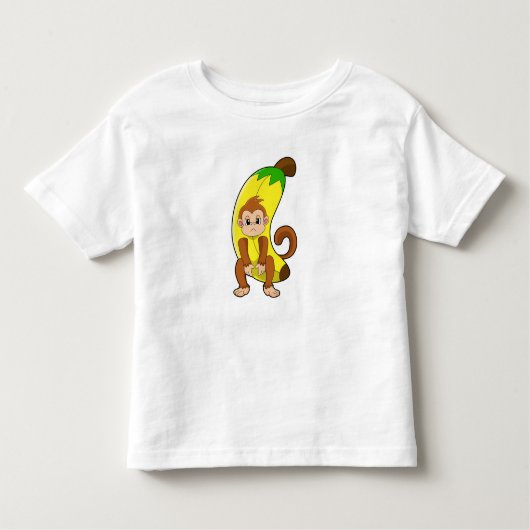 Affe mit Banane Kleinkind T-shirt (Vorderseite)
