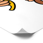 Affe mit Banane Poster (Ecke)