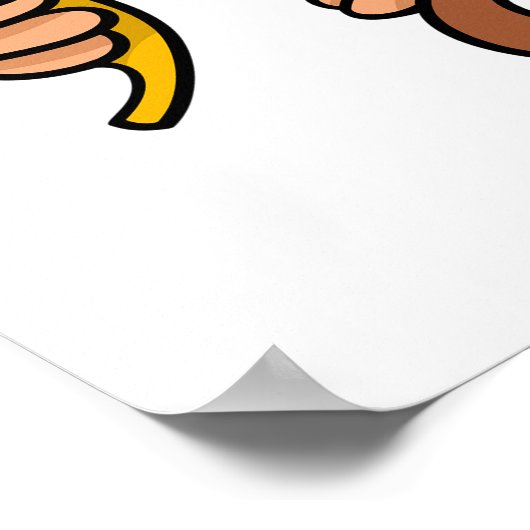 Affe mit Banane Poster (Ecke)