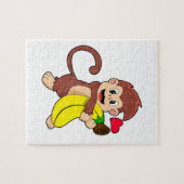 Affe mit Banane Puzzle (Horizontal)