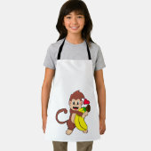 Affe mit Banane Schürze (Insitu)