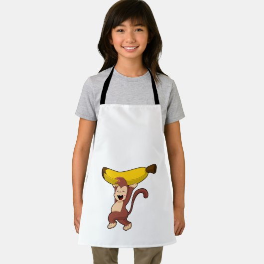 Affe mit Banane Schürze (Insitu)