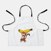 Affe mit Banane Schürze (Vorderseite)
