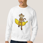 Affe mit Banane Sweatshirt (Vorderseite)
