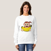 Affe mit Banane Sweatshirt (Vorne ganz)