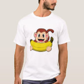 Affe mit Banane T-Shirt (Vorderseite)