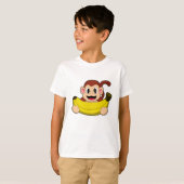 Affe mit Banane T-Shirt (Vorne ganz)