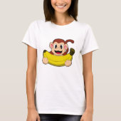 Affe mit Banane T-Shirt (Vorderseite)