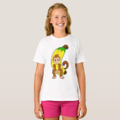 Affe mit Banane T-Shirt (Vorne ganz)