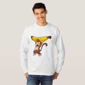 Affe mit Banane T-Shirt (Vorne ganz)