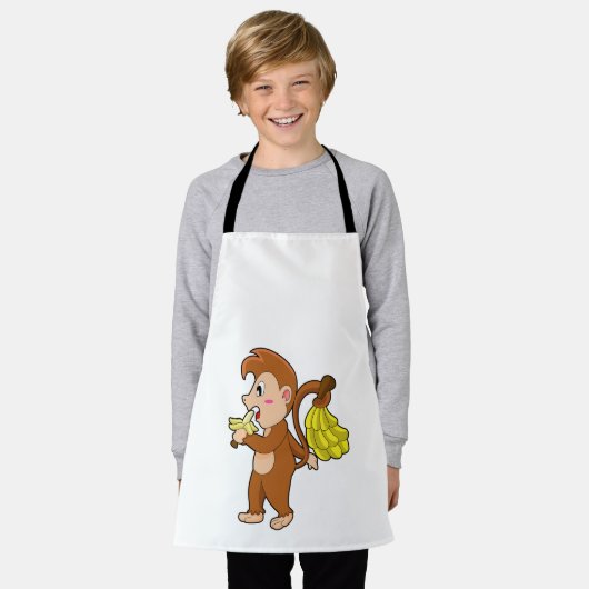 Affe mit Bananen Schürze (Getragen)