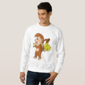 Affe mit Bananen Sweatshirt (Vorne ganz)