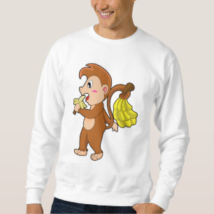 Affe mit Bananen Sweatshirt